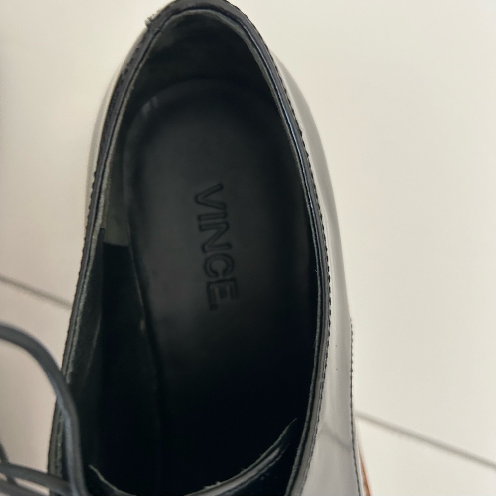 Vince Reed Black Patent Leather Platform Lace Up Oxfords size 5 - Picture 6 of 8